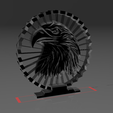 40.png Eagle Watching Its Prey - Suspended 3D - No Support - Thread Art STL
