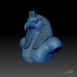 3Dprint3.jpg 3erSparset, discount 20% 3 gods -Anubis, Bastet , Horus, busts