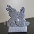 IMG_0407.jpg Charming 3D Printed Rabbit Figurine with Heart Symbo