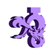 Dungeons Dragons.stl D&D Ampersand Extruder Gear Knob