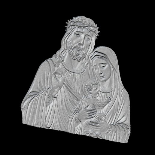 5.jpg Sculpture Sainte Famille Jésus Marie Joseph