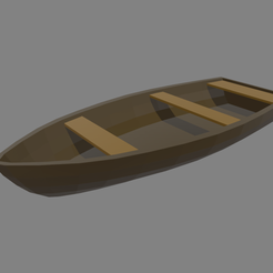 Low_Poly_Boat_05_Render_01.png STL file Low Poly Boat // Design 05・3D printing model to download