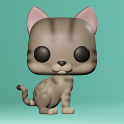 CarRender.png STL file Cat Funko Pop・3D print design to download
