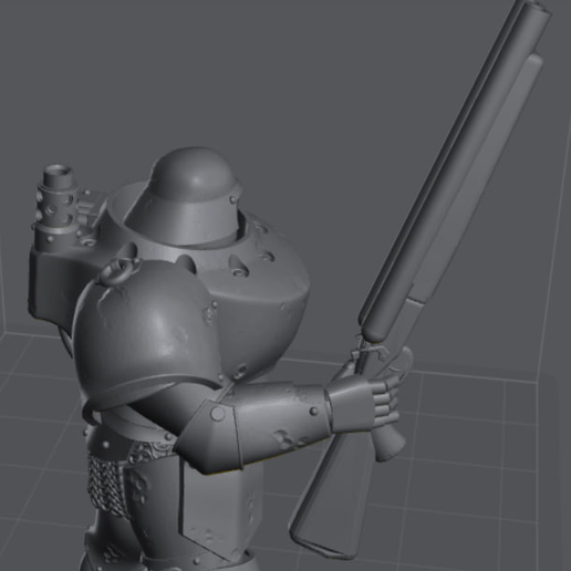 Trench Crusade: Heavy shotgun for heavy mechanised infantry 3D model