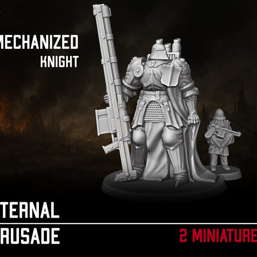 🎲 Mechanized Knight・ 3D File for 3D printing・Cults