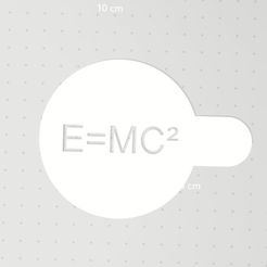 a.jpg STL file EINSTEIN Coffe stencil / EINSTEIN's coffee stencil・3D printable model to download