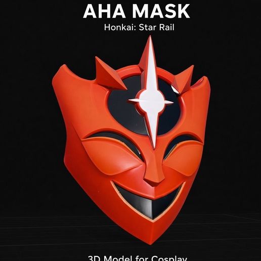 HONKAI STAR RAIL THE AEON OF JOY AHA SUPPLICANT FOOL MASK. VIDEO GAME, PROPS, COSPLAY