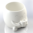 03.png Maceta para amantes del café | Bonita maceta imprimible en 3D con taza | Decoración para el hogar STL | Listo para imprimir
