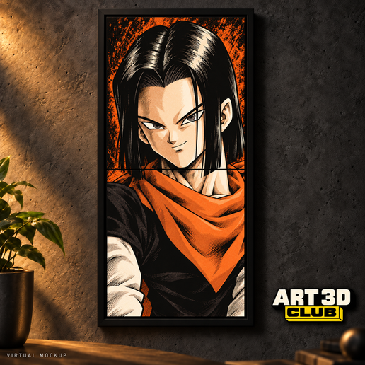 Androide 17 - Dragon Ball HueForge Wall Art