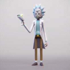 Rick_Sanchez_00.png Archivo OBJ Rick y Morty・Diseño imprimible en 3D para descargar