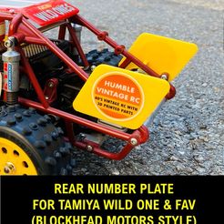 00.TV_COVER.jpg Rear Number Plate for Tamiya Wild One & FAV