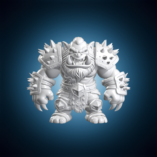 Ork Warboss Figurine 3D Print Model