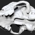 2022-12-12-09_24_16-ZBrush.jpg stl file 3d printing skull cat ornament Figurine