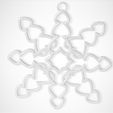 image_XGOIU7XJ79.jpg Free STL file Tons of Hearts Snowflake Decoration・Template to download and 3D print, D5Toys