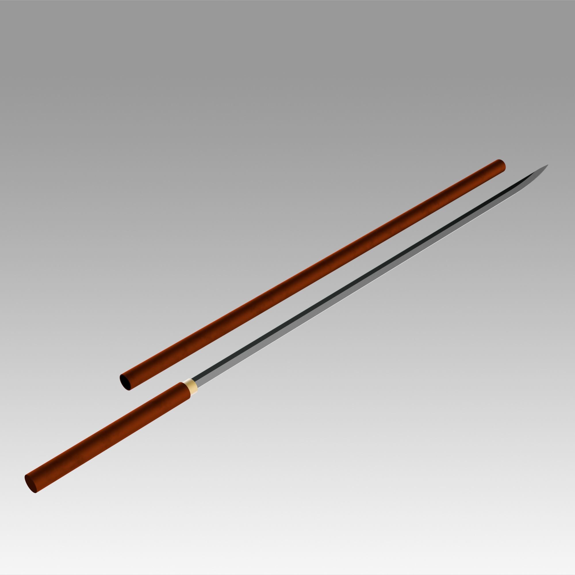 2.jpg OBJ-Datei Ein Stück Fujitora Issho Schwert Schwert Scheiden Cosplay Waffe Prop herunterladen • 3D-druckbare Vorlage, Dufe
