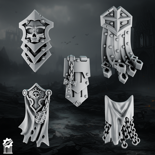 Templar Shadowguard Armored Loincloths - Set of 5 [Supported] France