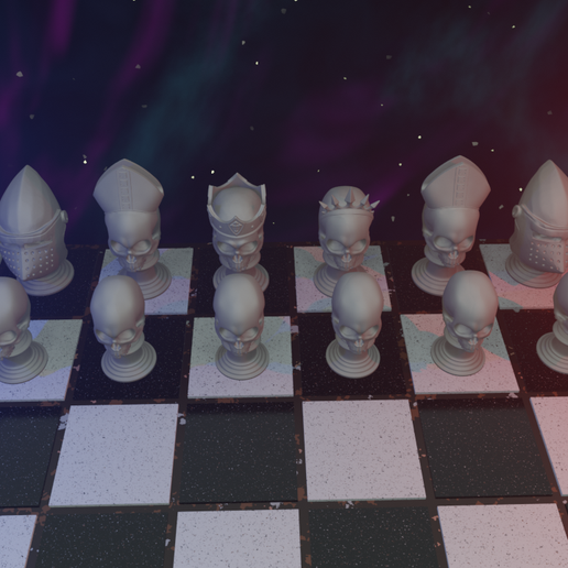HumanSkull.png Human Skull Chess Set EWANCS