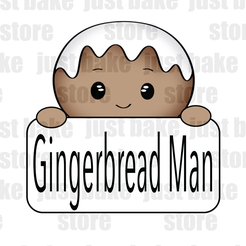 JB0217-Gingerbread-Man-Plaque-1.png STL file JB0217 - Gingerbread Man Plaque STL Cookie Cutter・Design to download and 3D print, christapheiffer