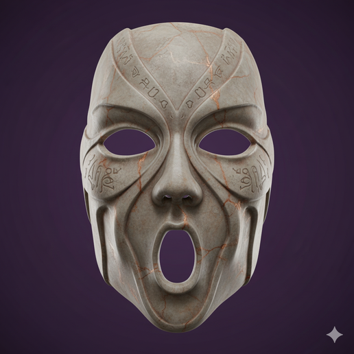 stitched face mask STL, printable mask, comic style mask STL, gas mask style STL, warrior mask STL, witch mask STL, horror mask STL, nightmare mask STL, mecha mask STL, party mask STL, distorted face mask STL, 3D printed mask, fox mask STL, stylized mask