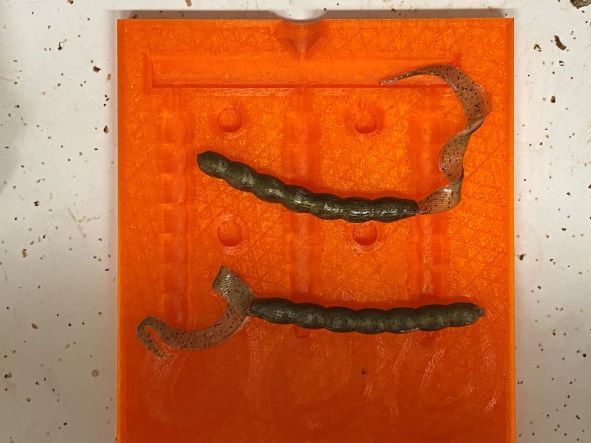 Download free STL file Fishing Rubber Worm Mold • Model to 3D print ・ Cults