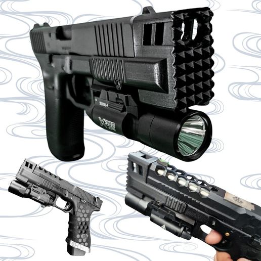 🔫 GLOCK G18 G17 Compensator STRIKE STYLE MARUI WE ARMORER WORKS WE ARMY ...