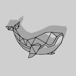 Geometric-Whale-2D.jpg Geometric Whale Decoration - 2D Art