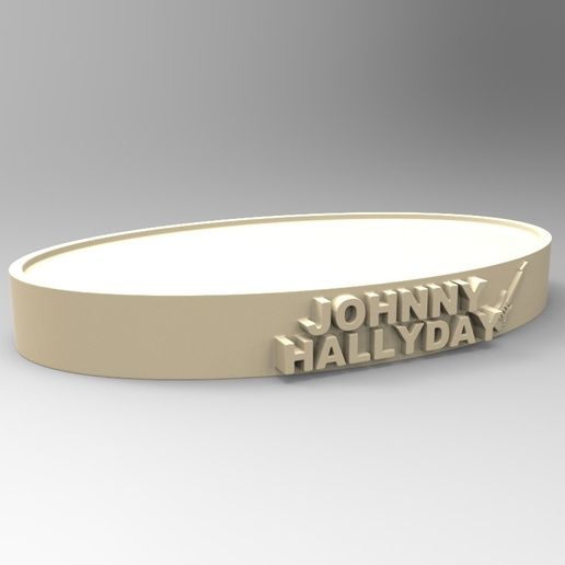 socle_ovale_01.jpg Download STL file NEW MODEL OVAL BASE JOHNNY HALLYDAY A GUITAR • 3D printer model, thierry3D