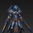 1000038187.jpg Heavily Armored Futuristic Warrior Figure - Dual Sword Mechanical Knight Statue