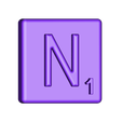 Single_Extruded_N.STL Fichier STL gratuit Pièces et support SCRABBBLE・Modèle imprimable en 3D à télécharger