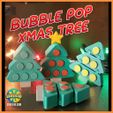 Flexi-Bubble-Pop-Xmas-Tree-reference-image01.jpg Flexi Bubble Pop Christmas Tree Keychain Fidget - Sensory Toy - No Supports 3D Print STL/3MF