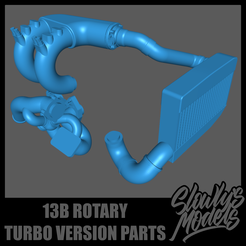 13B-Turbo-Version-Parts.png Fichier STL 1/24 Scale 13B Turbo Version Parts・Modèle pour impression 3D à télécharger