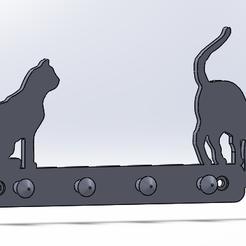 gatos1.png Cat design key holder