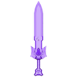 Mastersword_Unpowered_half.stl Мастер-меч и постамент - Легенда о Зельде: Будитель ветров