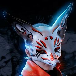 1.jpg Fichier STL Masque de festival japonais et de Venise・Objet pour impression 3D à télécharger