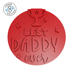 Best_Daddy_Stamp.png Best Daddy Ever - Stamp Embosser - Cookie - Fondant