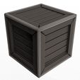 Wireframe-Lowpoly-2.jpg Miniature Crate Box. 1:12 Scale Dollhouse & Market Accessory. Print-in-place with 3MF included.(No Supports and no Rafts)