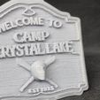 CampCrystalLake02.jpg R3D Supports for Camp Crystal Lake Sign for 28-32mm Miniatures with Magnet Slots and Base