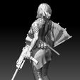 5.jpg SciFi Cyberpunk Female ninja soldier figurine for 3d printing 3D print model
