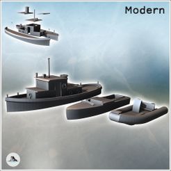 1-PREM.jpg Conjunto de tres barcos con canoa y barco (1) - Cold Era Modern Warfare Conflict World War 3 RPG Post-apo WW3 WWIII