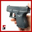 cults3D-1.jpg PISTOL Glock 26 PISTOL PROP PRACTICE FAKE TRAINING GUN