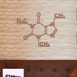 234243.jpg Caffeine Wall Decor. caffeine wall art. Caffeine Molecule.