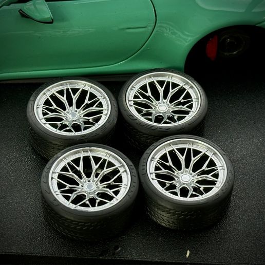 🚗 1/24 Scale Custom Wheels – 3D Printable STL for Diecast Car Models ...