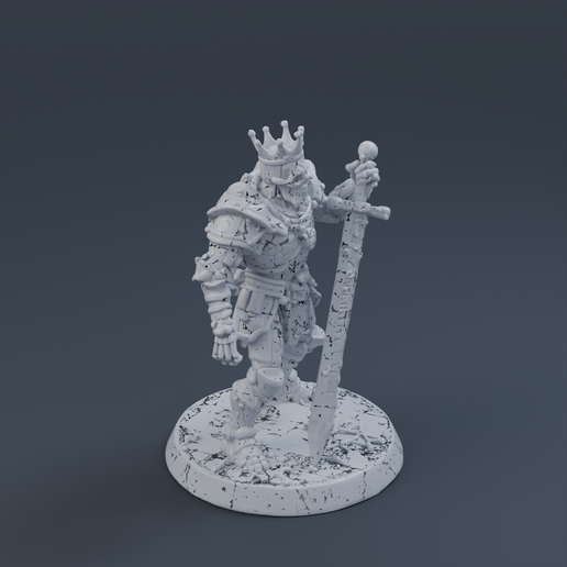Skeleton King 3D printable STL miniature