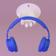2.png 3d printable headphone holder and wearable sculpted hand 3D print model