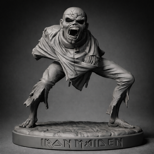 Eddie Iron Maiden - Articulated Head Statue with Exposed Brain