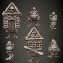 X_Baby_Yaga_01.jpg Файл STL Баба Яга [Поддержка бесплатно]・3D-печатный дизайн для загрузки