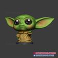 Baby_Yoda_statue_stl_01.jpg Cute baby Yoda statue STL file sculpt 3D print model