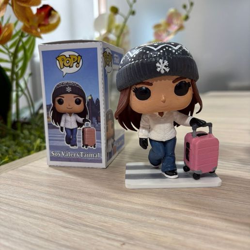 Funko Pop travel girl with suitcase