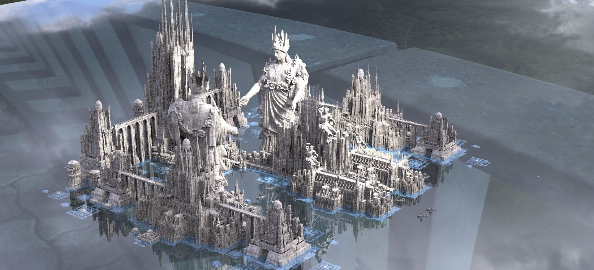 Obj File Temple Of Helios Light Bringers Colossal Halls Kit Bash 3d Printable Model To Download Cults