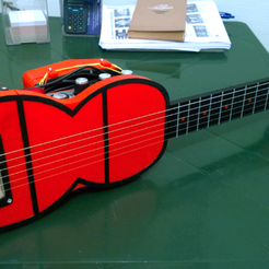 1.png 3D-Datei Travel guitar with built-in Amp and Speaker kostenlos・3D-Druck-Vorlage zum herunterladen